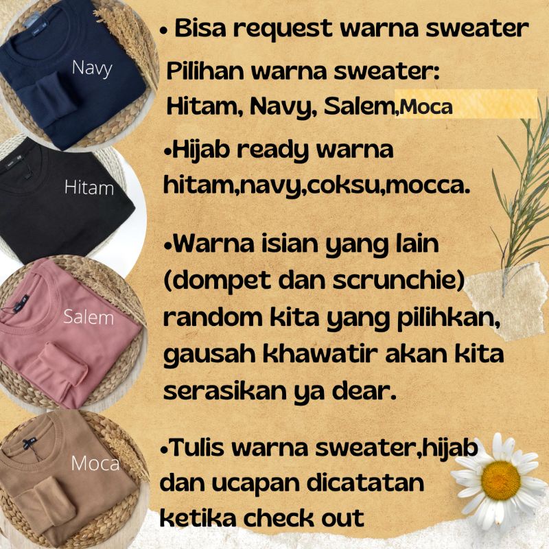 HAMPERS GIFT BOX KADO ULANG TAHUN BAJU KAOS SWEATER CEWEK WISUDA ANNIVERSARY