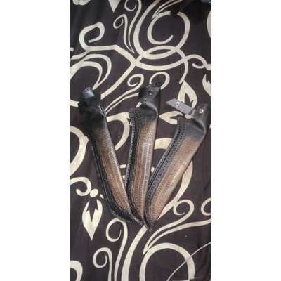 Sarung pisau bushcraft hunting survifal kulit asli 20 cm