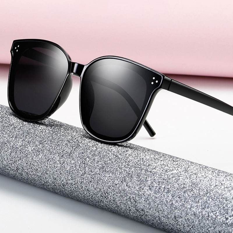 Fashion Sunglassess Wanita/Pria Unisex Korean Kacamata Kotak Hitam