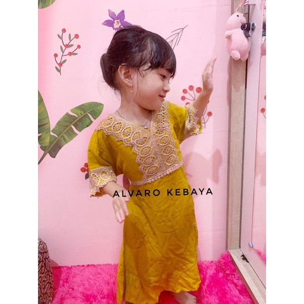 daster anak dress renda arab cantik murah rempel ready stock