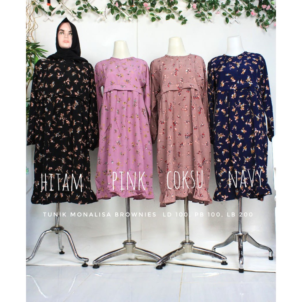 Tunik Monalisa Original Atasan Muslim Wanita long tunik