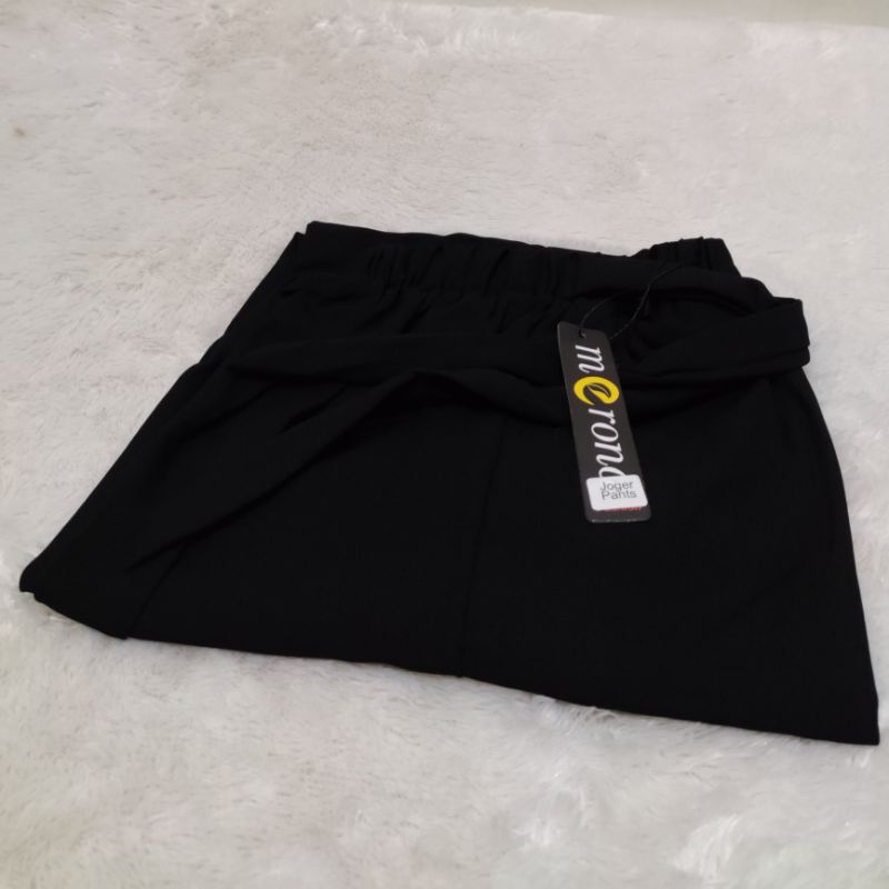 Celana Joger Wanita Jumbo dan Standar SUPER PREMIUM Katun Supernova Tebal Bawahan Wanita-JOGER Black