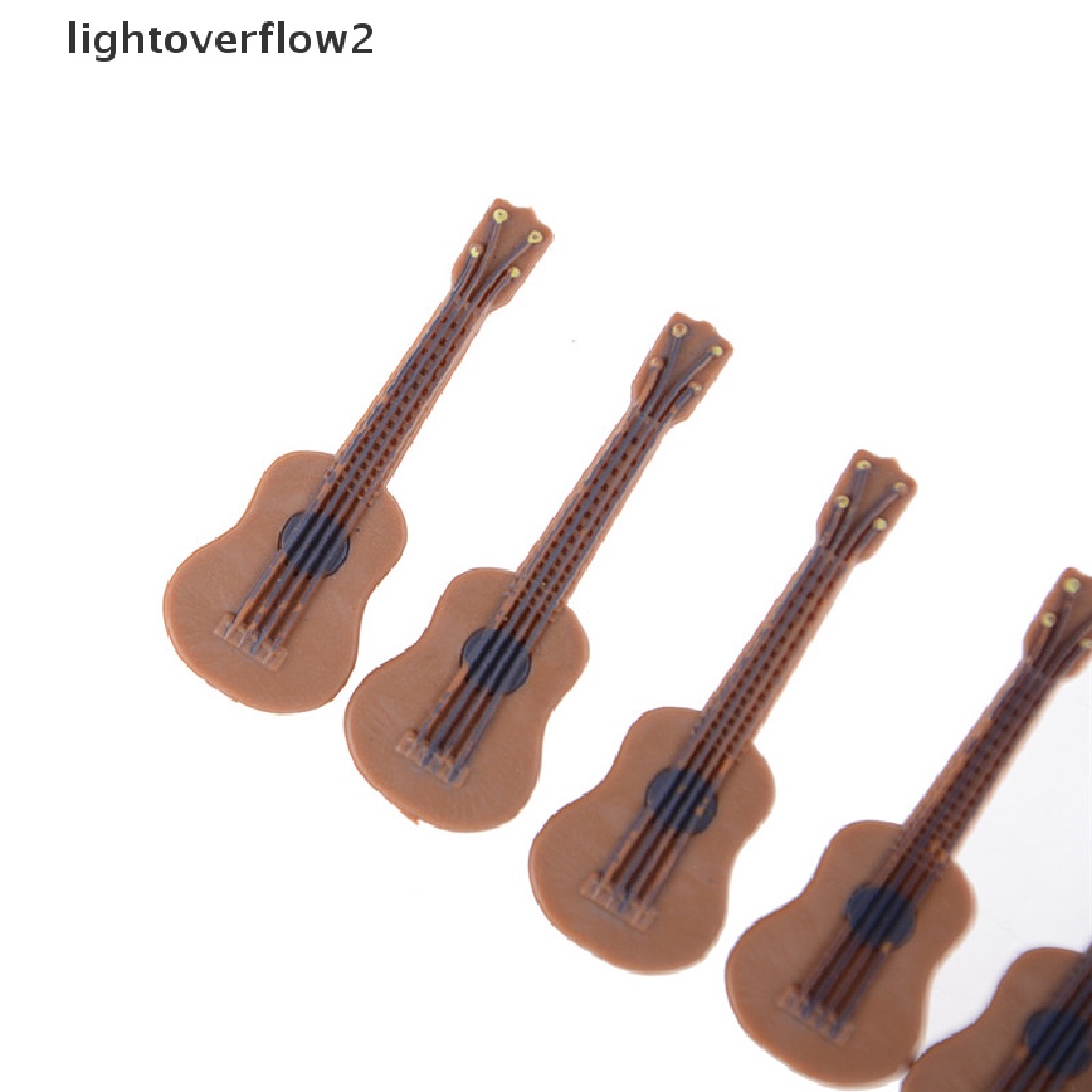 (lightoverflow2) Miniatur Gitar Klasik Skala 1: 12 / 1: 24 Untuk Dekorasi Rumah Boneka