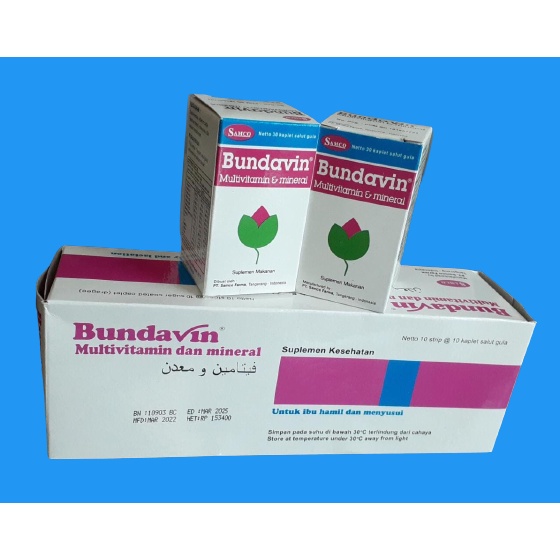 Jual Bundavin Tablet Per Box dan Kaleng Multivitamin Untuk Ibu Hamil ...