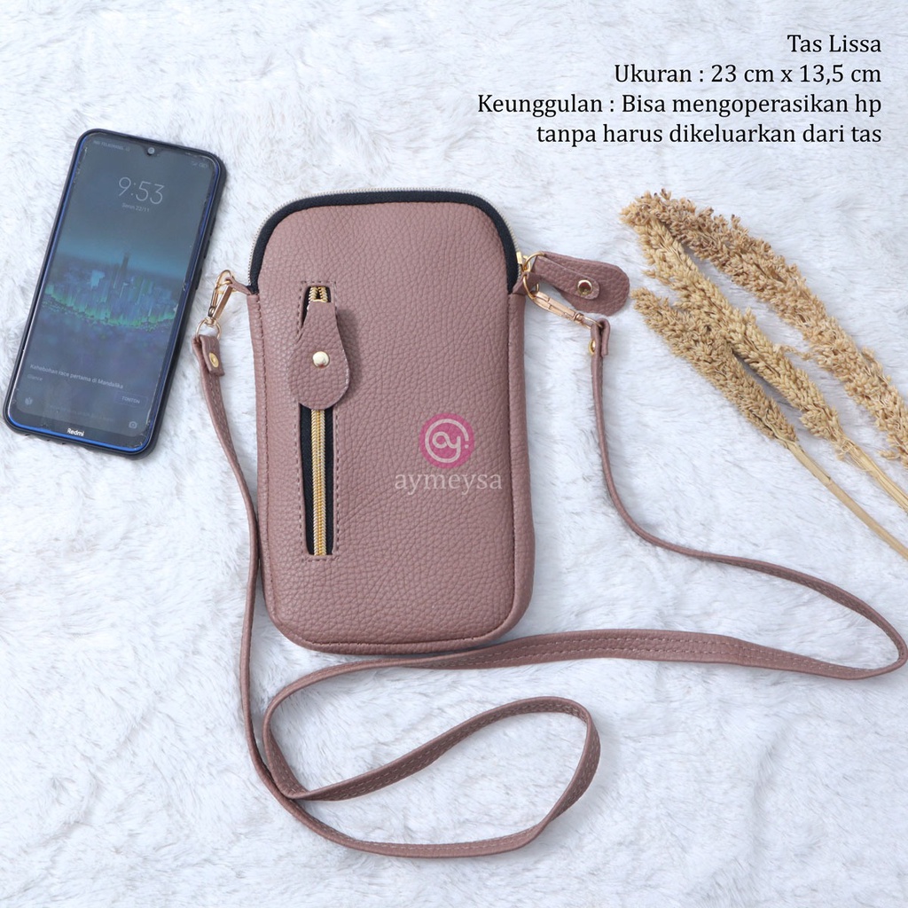 (LISSA) dompet wanita remaja simple premium terbaru dan termurah elegant 2021 tempat handpone dengan mika