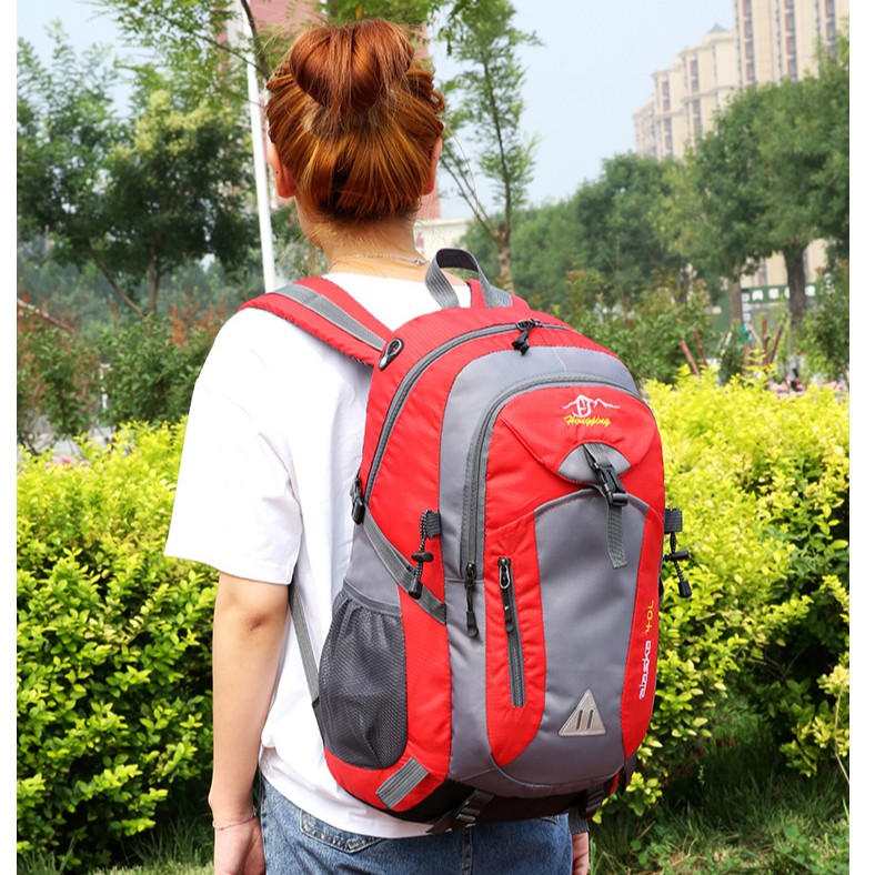 Tas Ransel Backpack outdoor unisex Pria/Wanita Anti air Travel 40L daypack Kualitas IMPORT Alaska