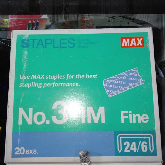 

Isi staple max no 24/6 1 kotak
