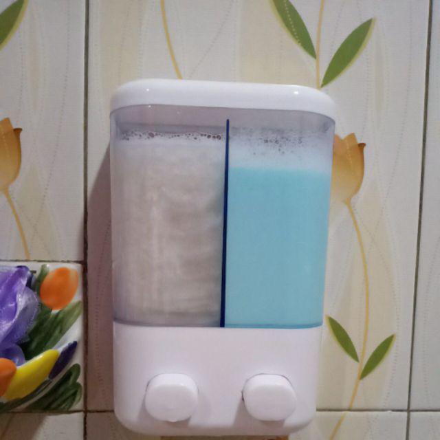 Double Dispenser Sabun Cair Manual Kamar Mandi / Dapur