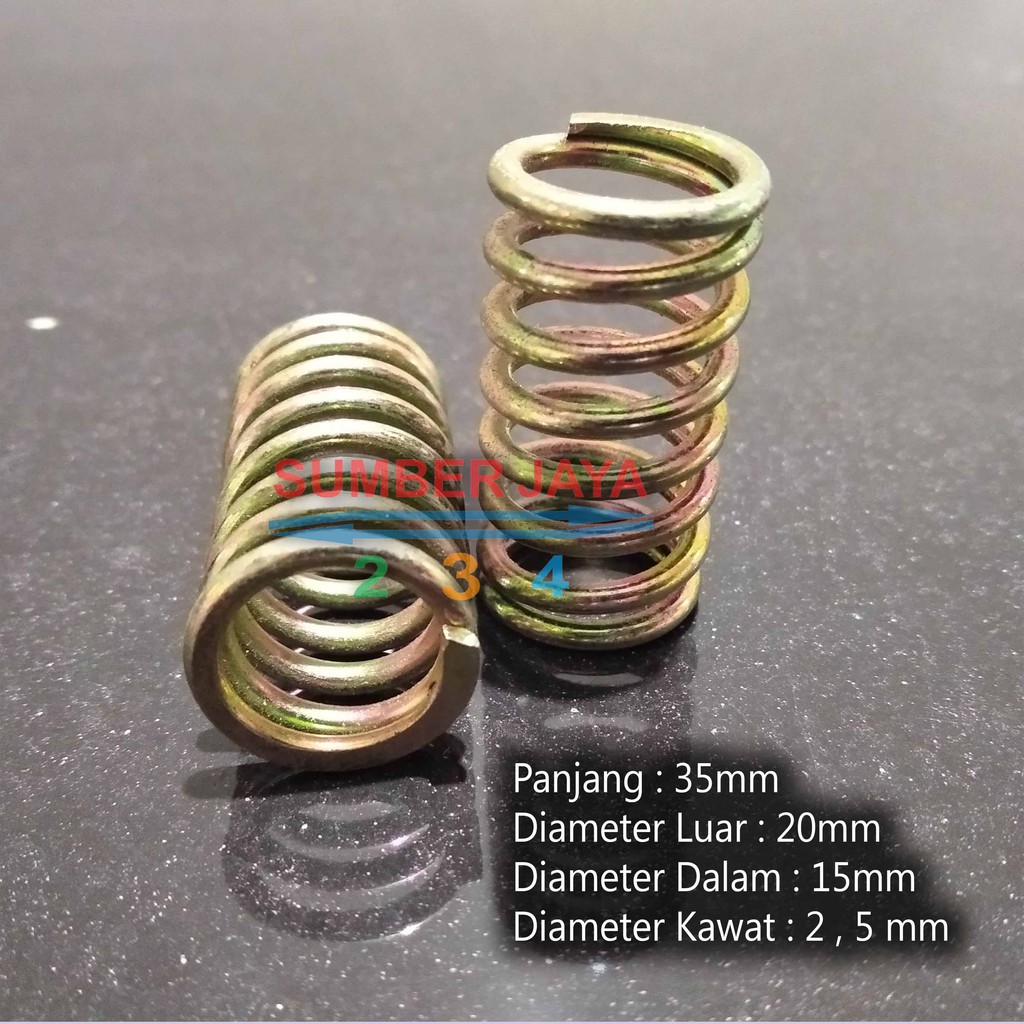 Peer / Pir / Spring Tekan Kuningan 35mm TERMURAH