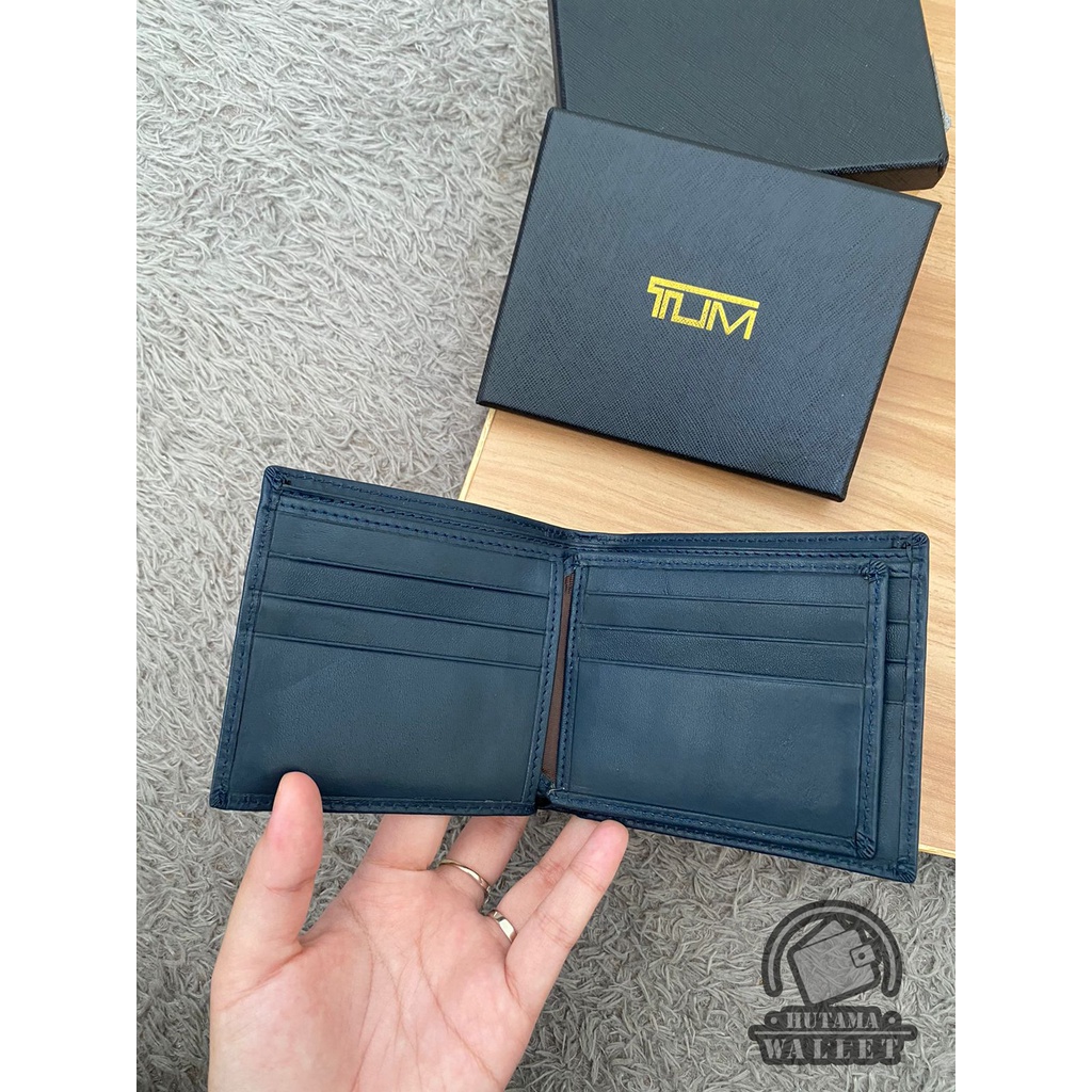 Dompet Pria Bahan Kulit Merk Tumi Premium Dark Brown