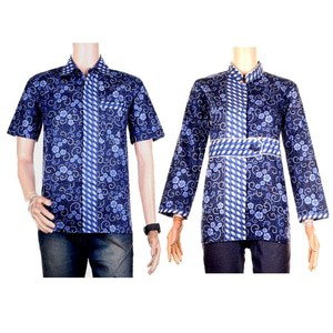 Sarimbit/Couple Kemeja Batik Arini Hijau - Sepasang (2 baju)