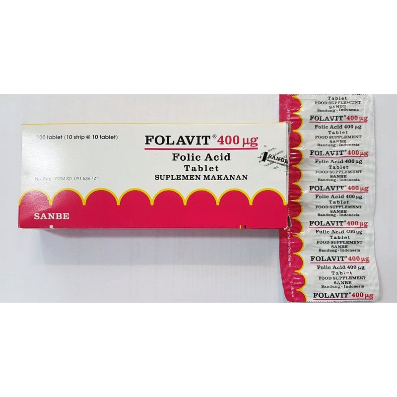 FOLAVIT TABLET 400 mcg 10'S/VITAMIN ASAM FOLAT TABLET/ASAM FOLAT TABLET/ASAM FOLAT 4 MG TABLET
