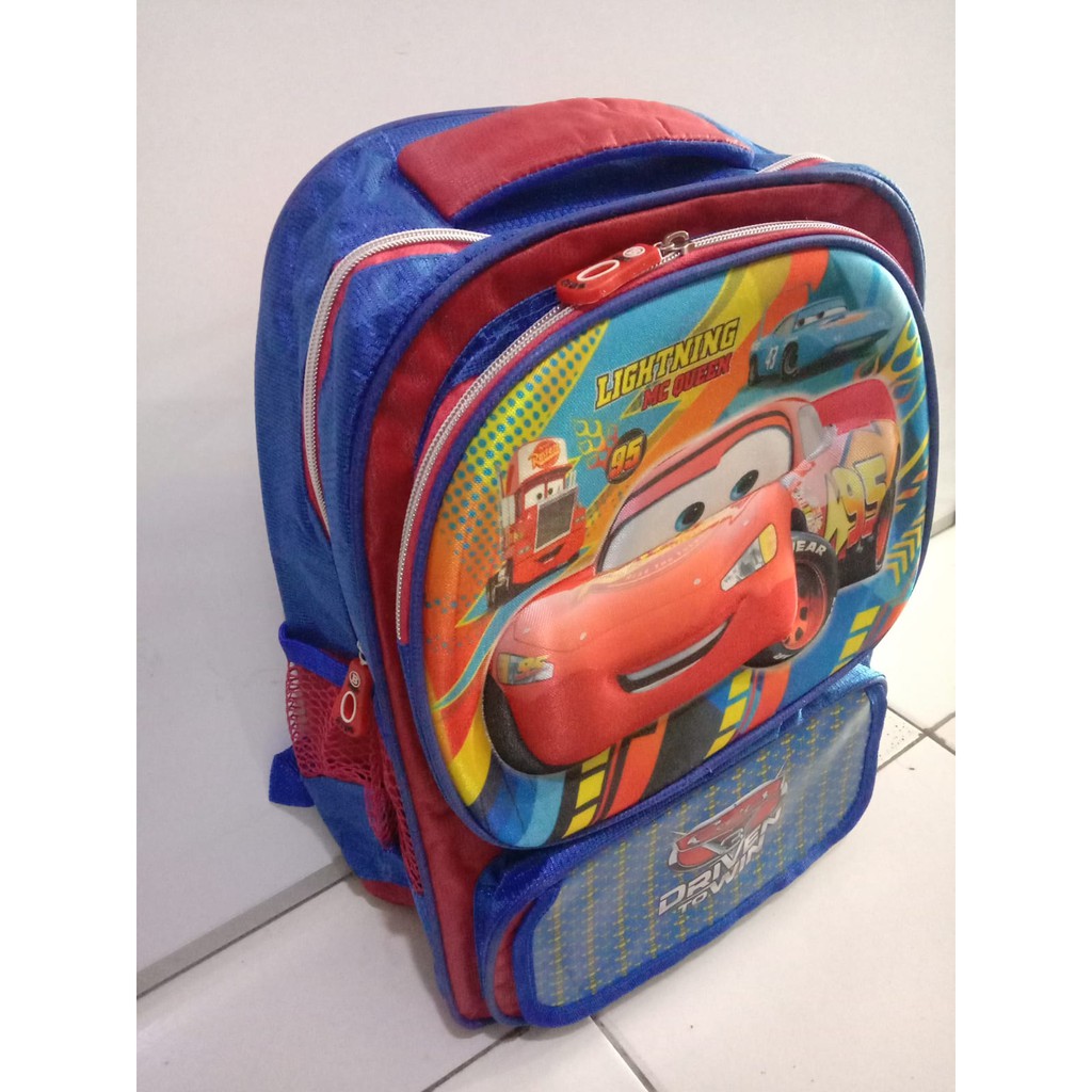 Tas Ransel Sekolah Anak Laki-Laki Cars  Backpack Jumbo Anak Bag Gendong Karakter Cowok