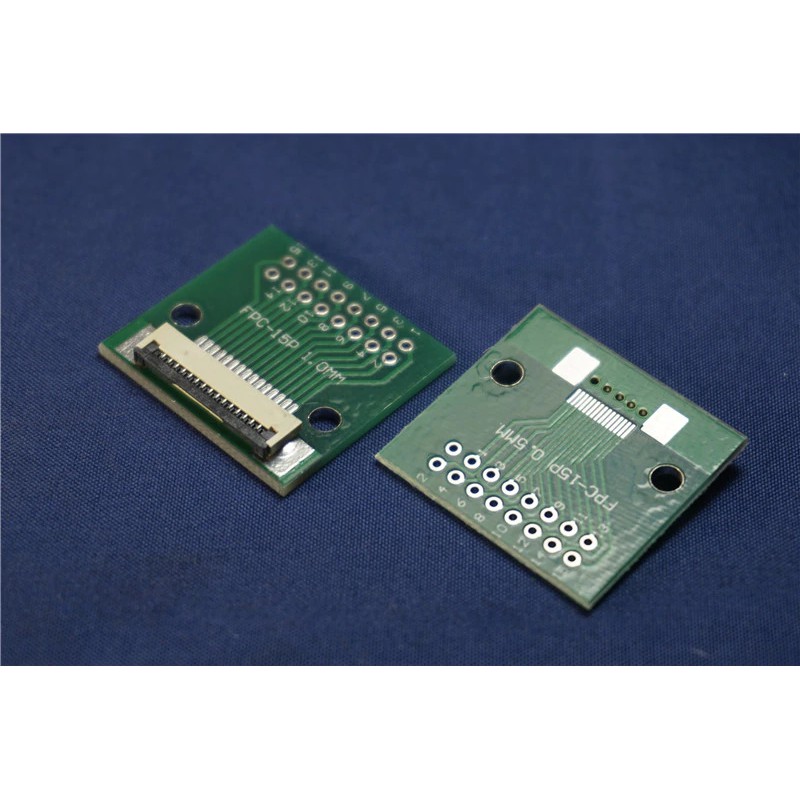 2 pcs FPC FFC 15 PIN 1.0 mm pitch Connector SMT Adapter to 2.54 mm Space 1.00 inch pitch through