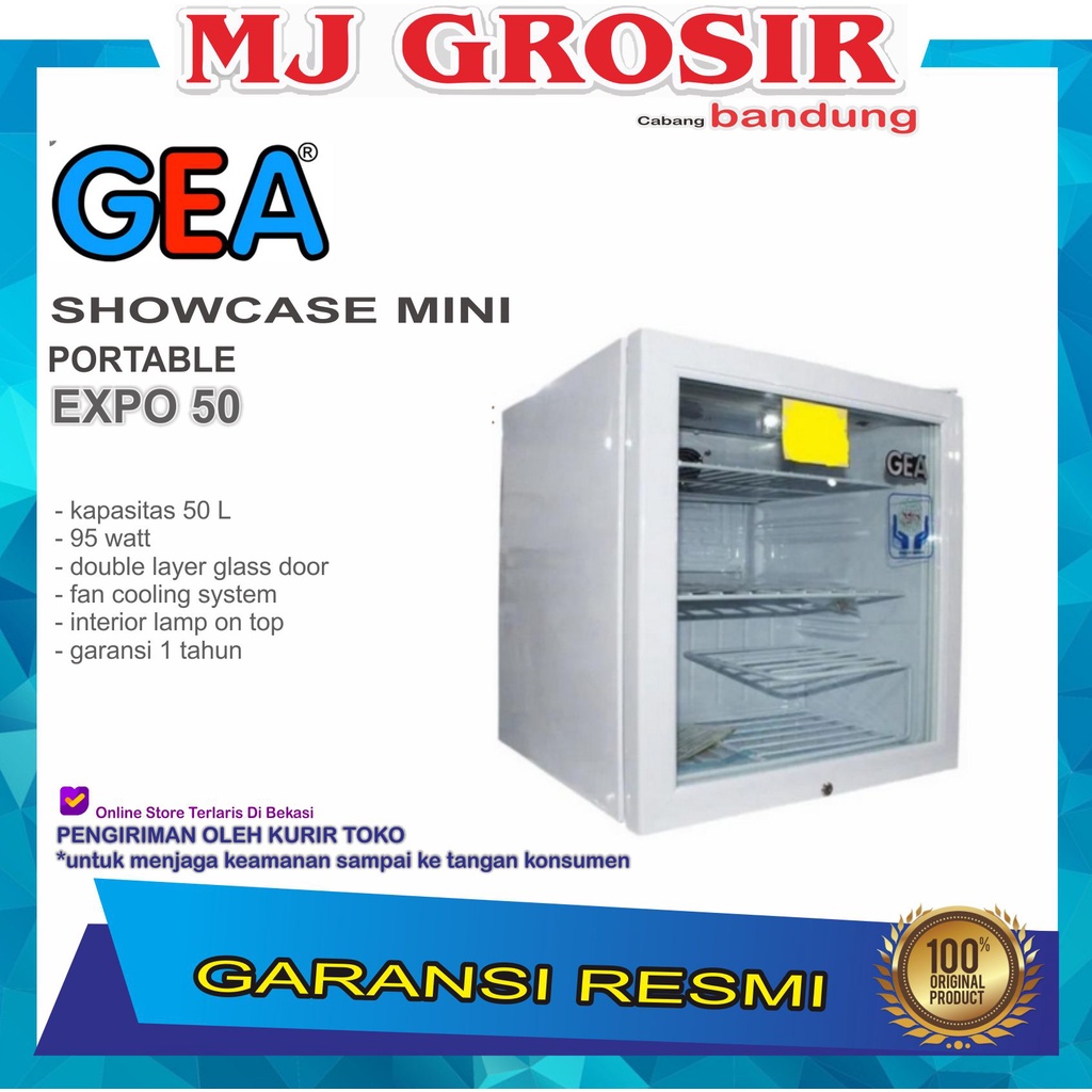 SHOWCASE GEA EXPO 50 DISPLAY COOLER KULKAS MINUMAN MINI LOW WATT