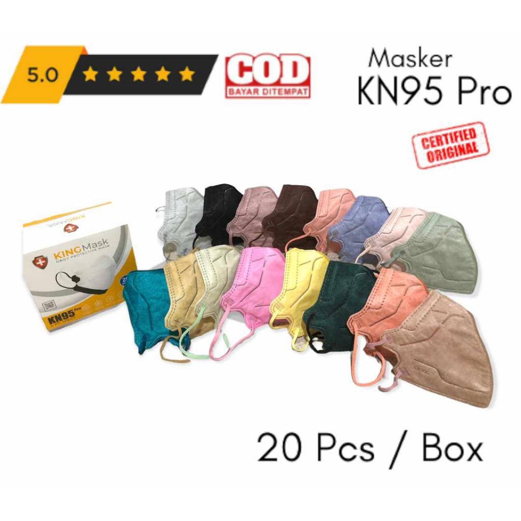 Masker KN95 PRO / KF94 PRO 6ply model AER PRO isi 20pcs KING MASK