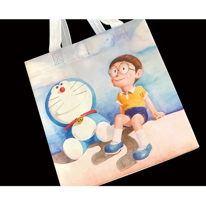 

paper bag - goodie bag painting tas kain jinjing Doraemon Packing