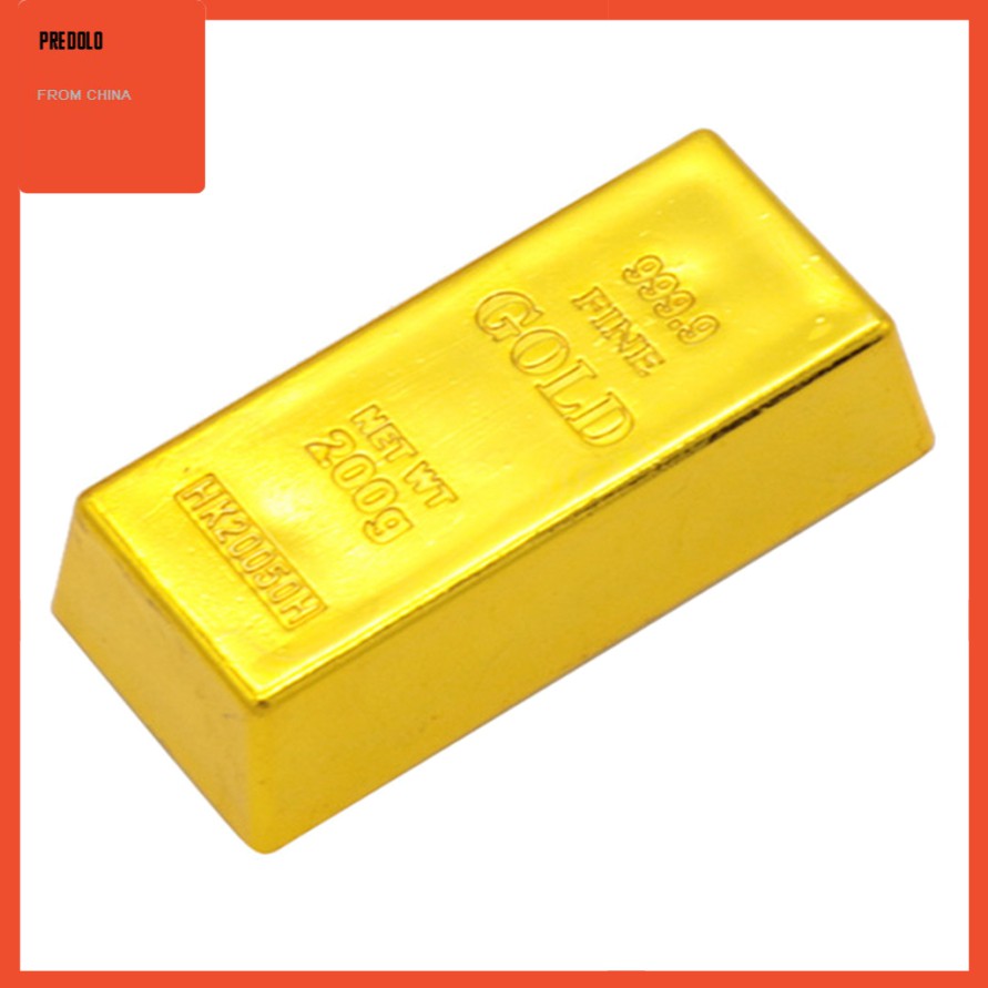 999.9 Gold Bar Bullion Properti Sulap Bahan Plastik Untuk Dekorasi Meja