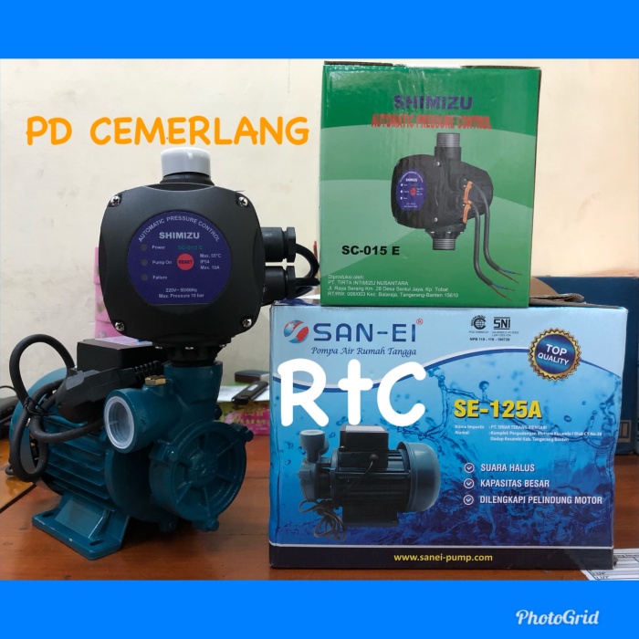 POMPA BOOSTER SHOWER MANDI PENDORONG OTOMATIS SHIMIZU BOOSTER PUMP