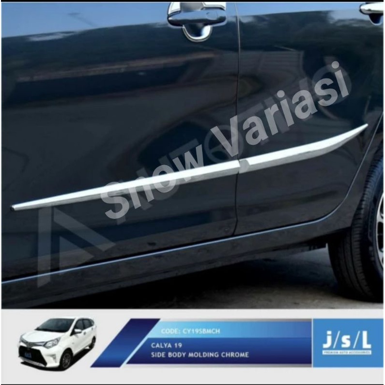 List Lis Side Body Molding Samping Tengah Calya Sigra 2016 2018 2020 2021 Chrome