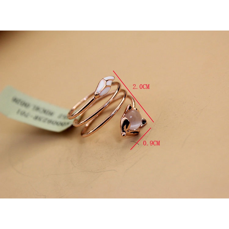 Cincin Sterling Silver 925 Model Rubah Kecil Untuk Wanita Jza097