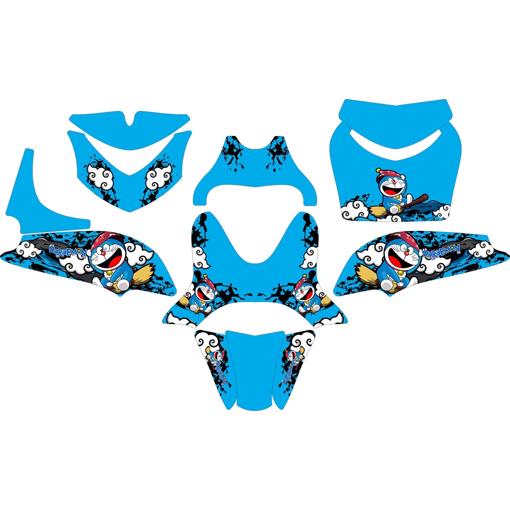DECAL FINO KARBU FK02 DORAEMON STIKER FINO LAMA VARIASI SM