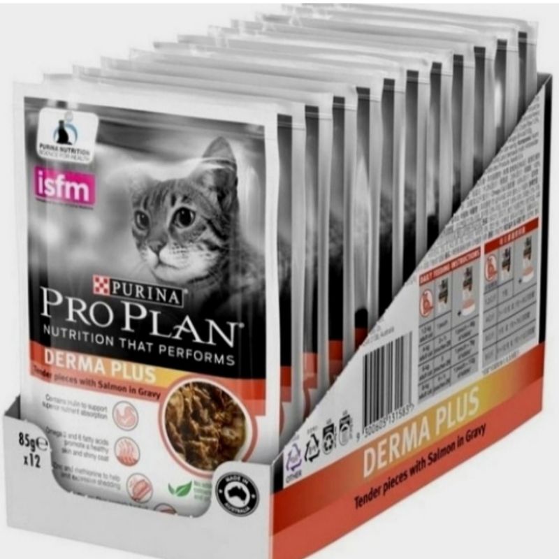 proplan DERMAPLUS 85gr isi 12 pcs proplan sachet dermaplus