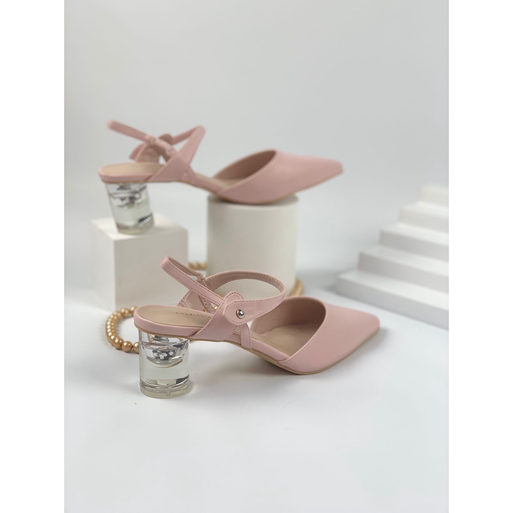 [7.7 Boombastis Sale⚡] - SEPATU WANITA CKS492 CK LEATHER SLINGBACK HEELS PREMIIUM IMPORT