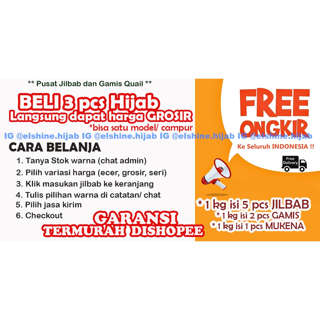 PROMO QUAIL | Elmira Hijab | JILBAB KHIMAR SYARI INSTANT BERGO PET ANTEM KERUDUNG by Quail Hijab