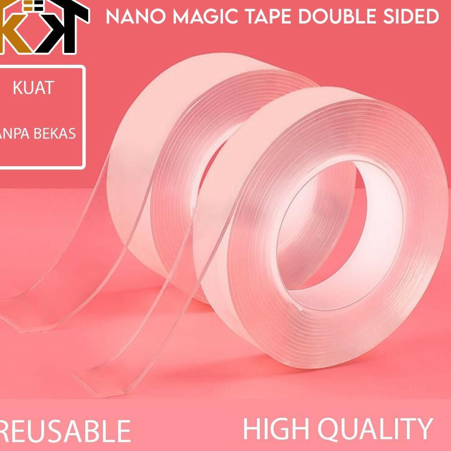 

S8S (KK) Magic Tape Nano / Double Tape / Super Tape Kuat Dicuci Tanpa Bekas Multifungsi.HIGH QUALITY