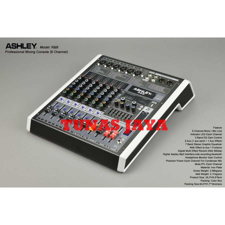 MIXER AUDIO ASHLEY R&amp;B6 OIRIGINAL MIXER ASHLEY R&amp;B 6 MIXER ASHLEY RNB6 RNB 6