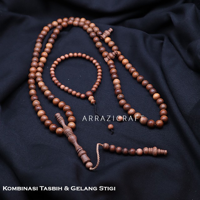 PROMO PAKET HEMAT Tasbih & Gelang Kayu Stigi Laut Asli Bertuah Terbaik Super Lengkap Original