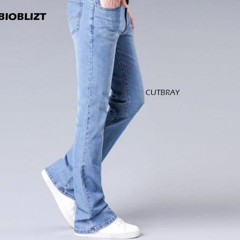 Celana Jeans Cutbray Pria Komprang/Celana Boocut Cutbray Pria/Cutbray Terlaris Murah Melar