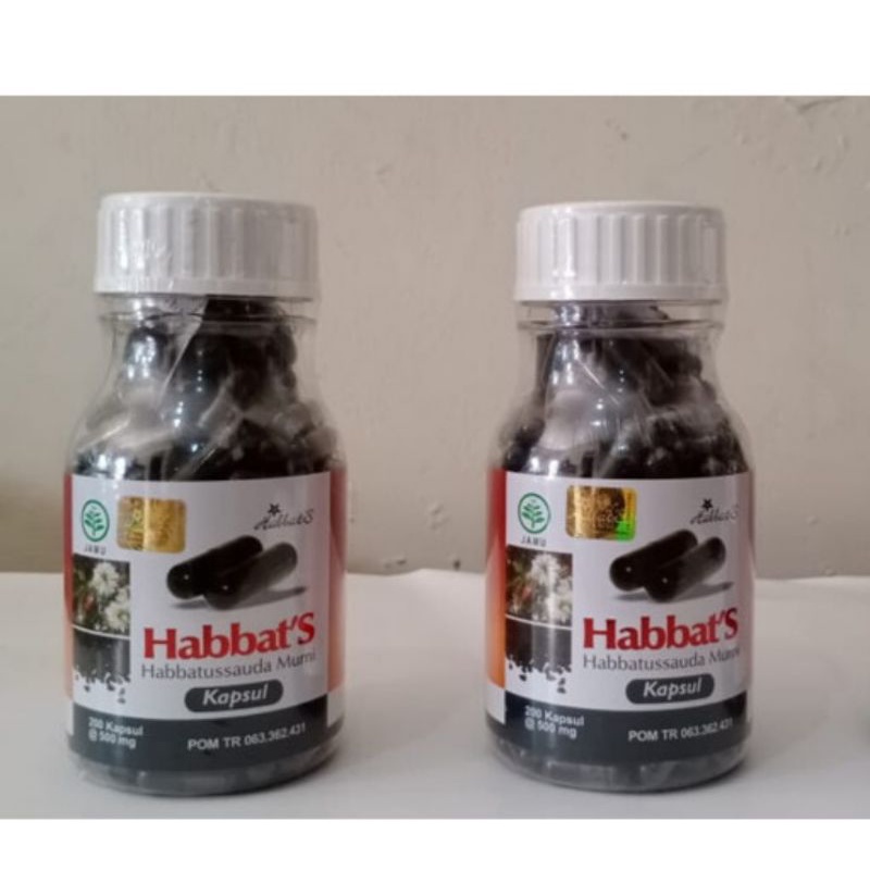 Habbats Habbatussauda Serbuk Murni isi 200 Kapsul Original