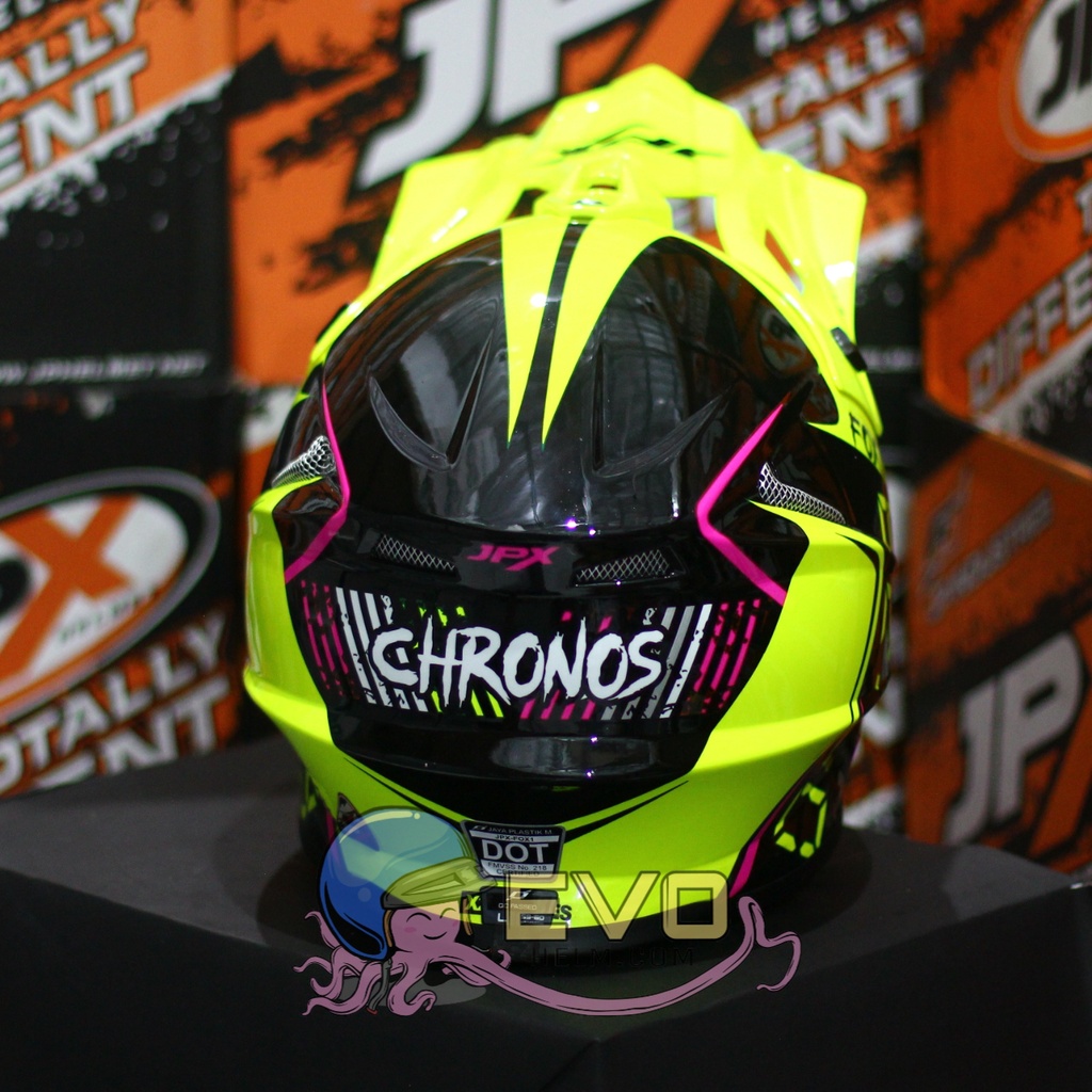 HELM JPX CROSS_SERI X23 - SUPER BLACK + GOOGLE SNAIL (ONGKIR 2KG) HELM JPX TERBARU