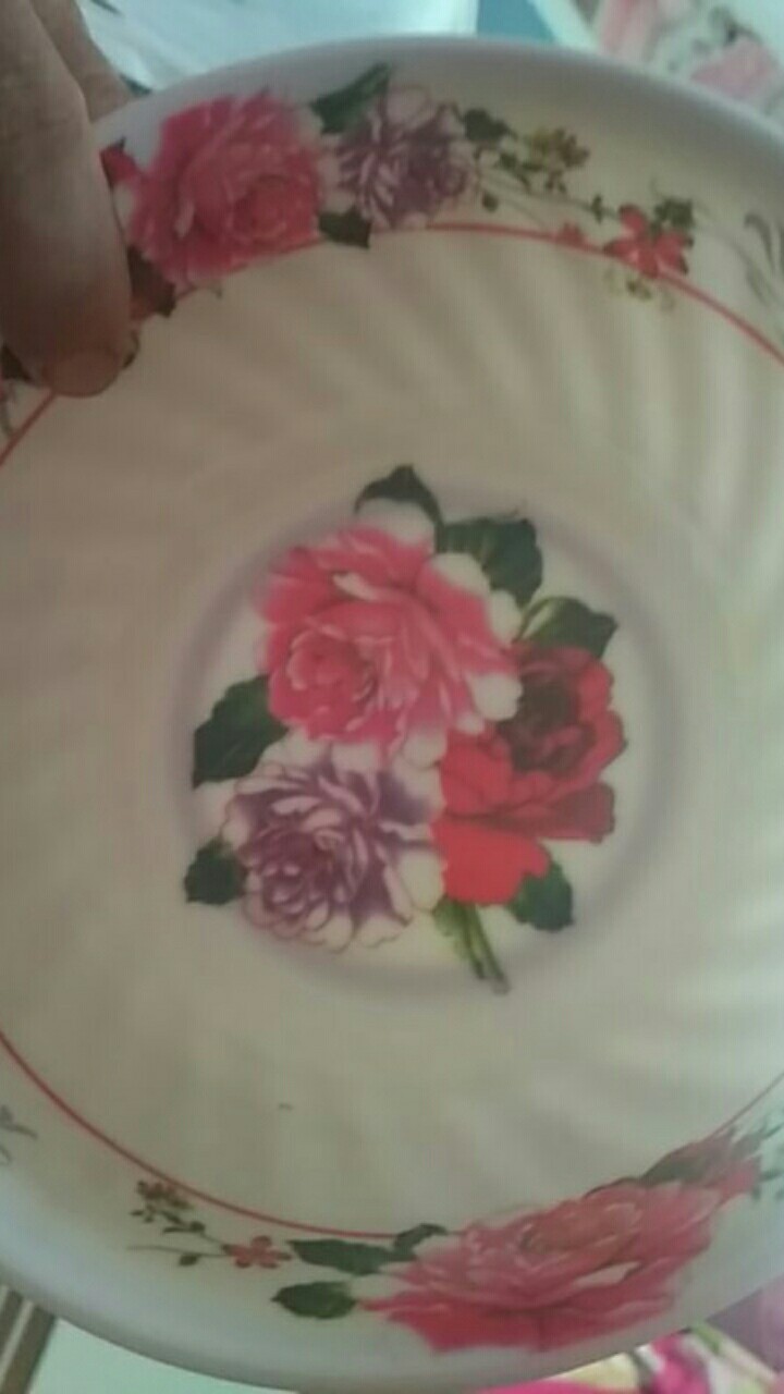 Mangkok Melamin 7 Inc | Mangkok Sop Motif Bunga Sni Tebal