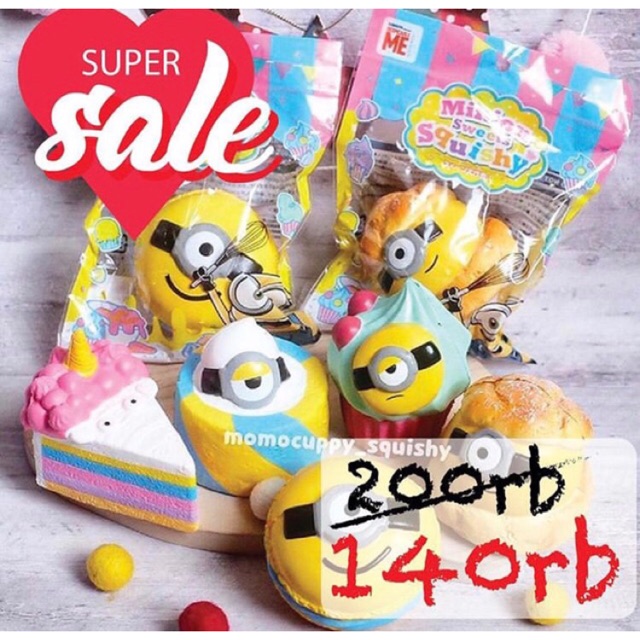 PROMO SQUISHY LICENSED minion sweet squishy by universal studio