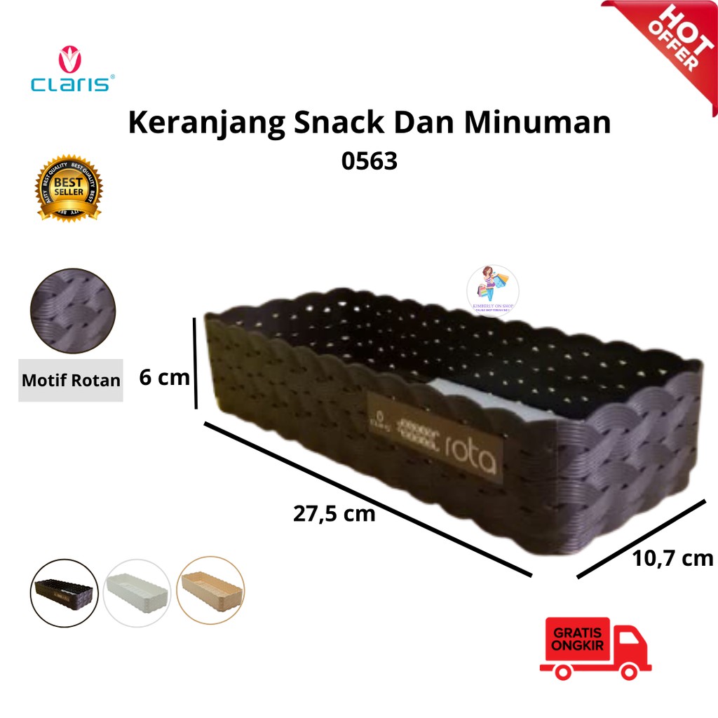 Keranjang Anyaman / Nampan / Tray Rota Travessa Long 0563 Claris