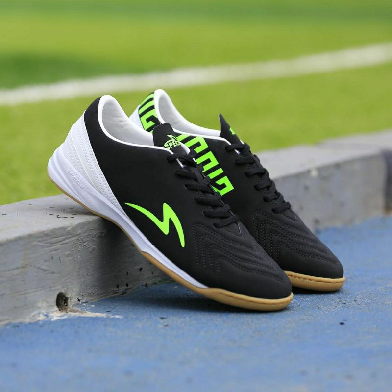 Sepatu Futsal [TERBARU] - Specs Metasala Revenge IN Black/Green Gacko - Original 1000% BNIB Resmi St