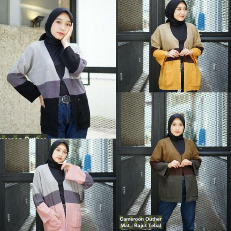 Cardigan cameroon rajut - Cardigan Oversize - Outerwear Cardigan - Baca deskripsi ya kak