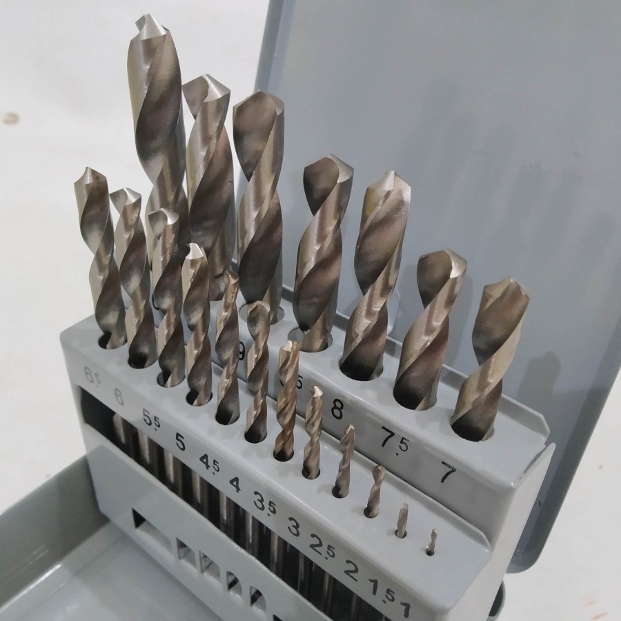 Mata Bor Besi Logam HSS Twist Drill Bit Set 19pcs Fujiyama