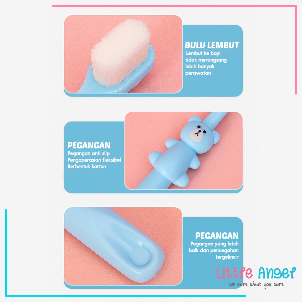 SIKAT GIGI BAYI ANAK SILIKON Baby Training Toothbrush Karakter Silicon Lembut Bulu Halus Kids Teether Gigitan