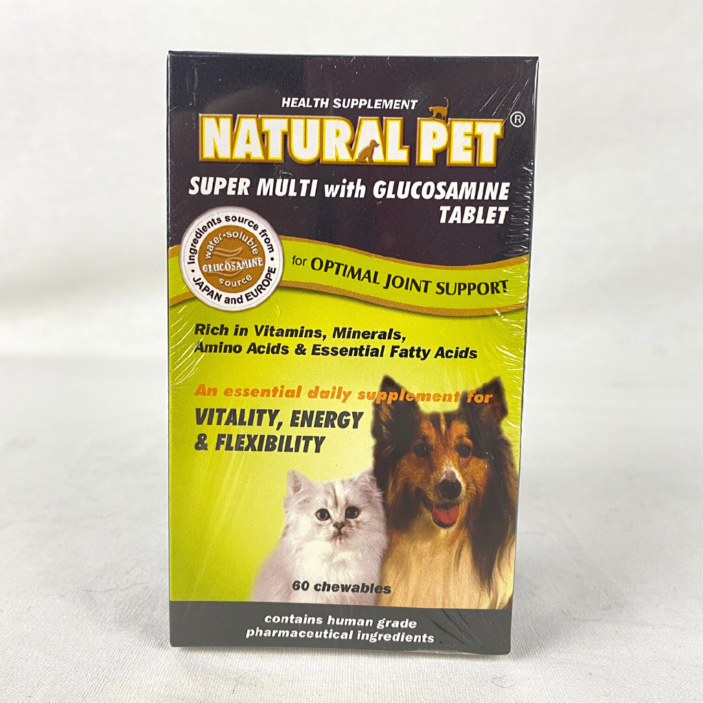 

NATURALPET Supplement Persendian SUPERMULTI with Glucosamine Tablet 60ct