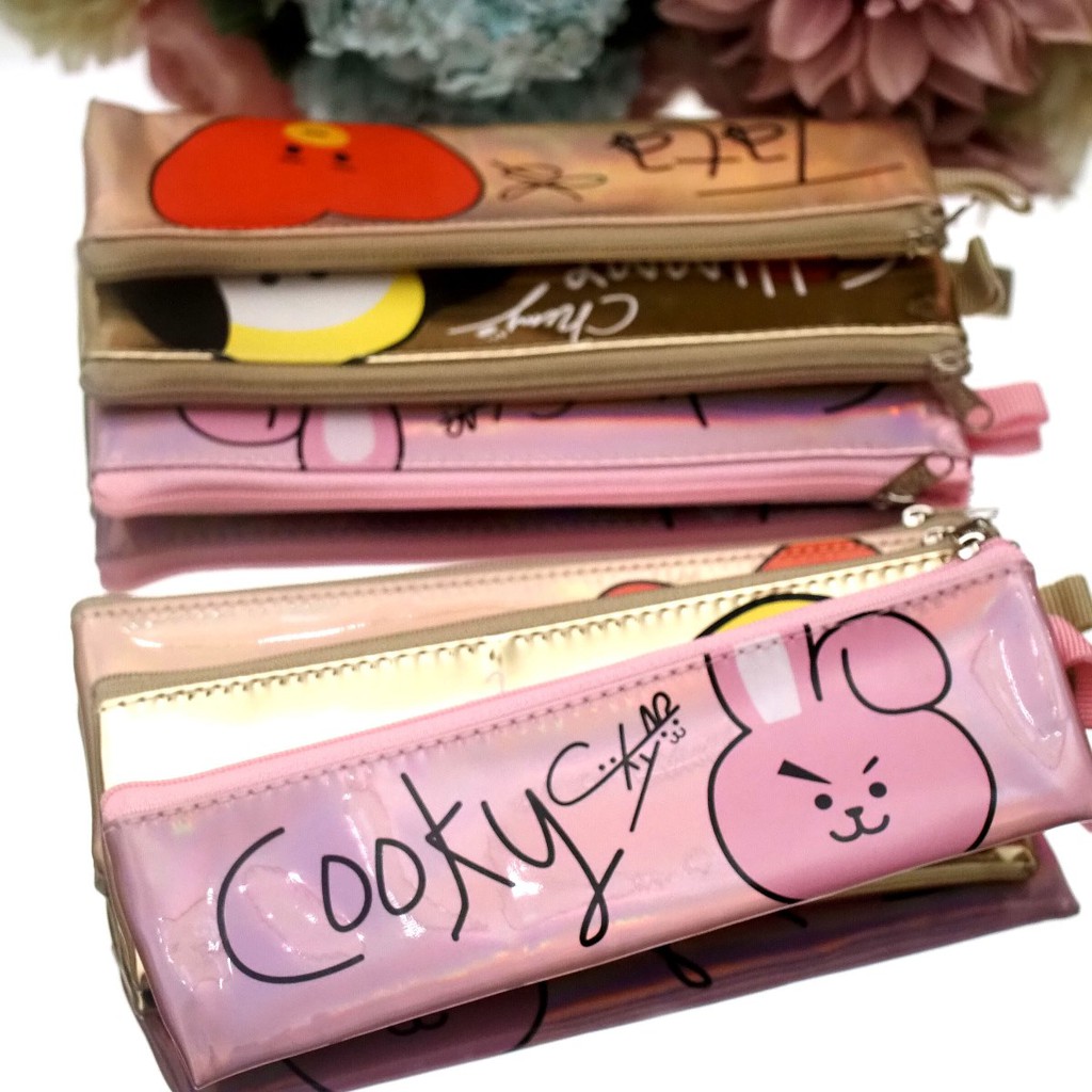 Tempat Pensil Karakter BT21 HOLOGRAM TEBAL HIGH QUALITY Kpop BTS Korea Bagus Murah