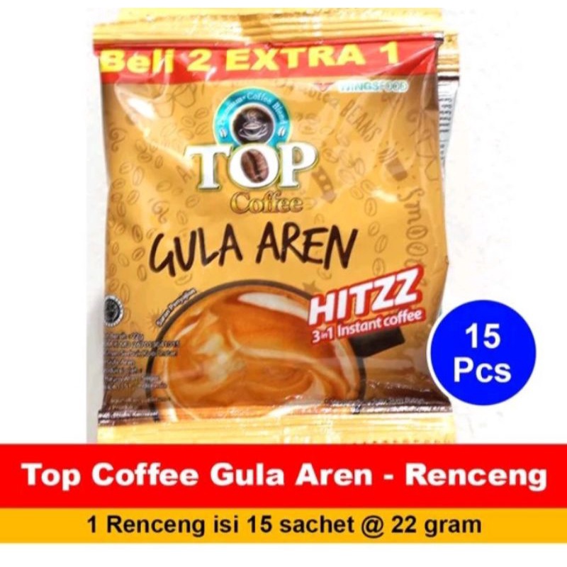 

Top Coffee Instant Gula Aren 3in1 Renteng 15pck