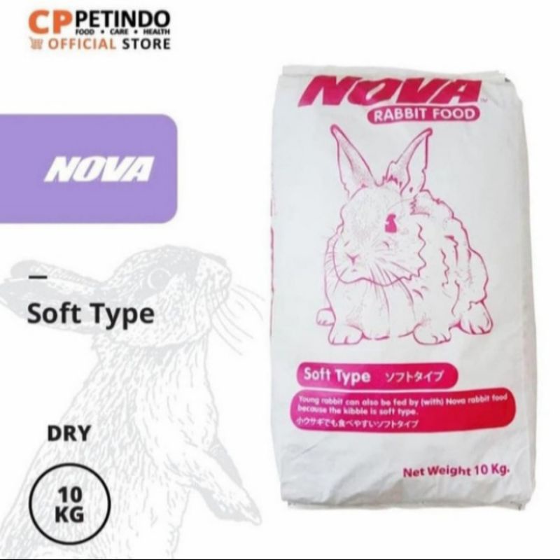 grab/gojek pelet makanan kelinci nova rabbit food 10kg