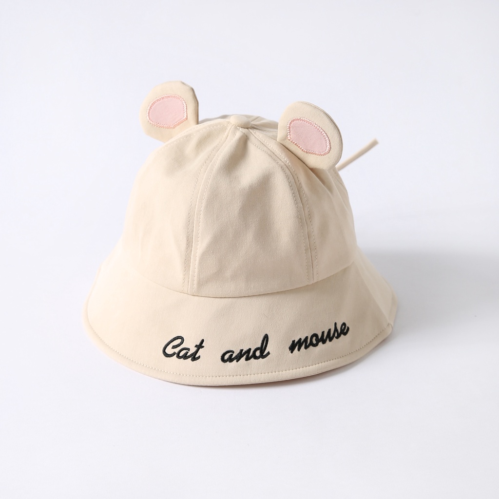 Topi Bucket Desain Kucing Dan Tikus Gaya Korea Untuk Wanita