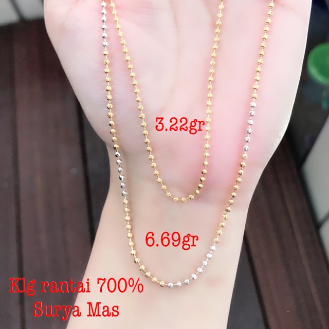 Kalung rantai emas 700%