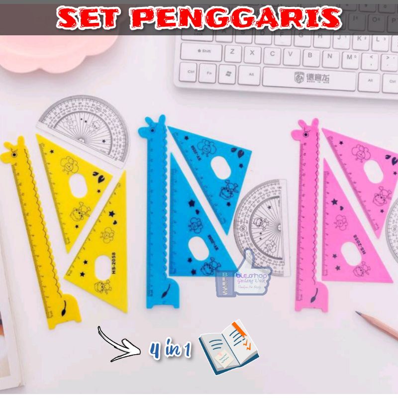 Penggaris Busur Set