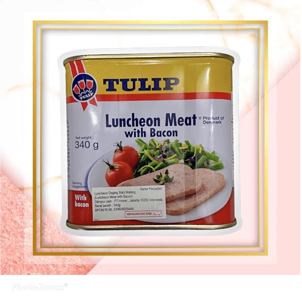 

Tulip Luncheon Meat Pork with Bacon 340gr